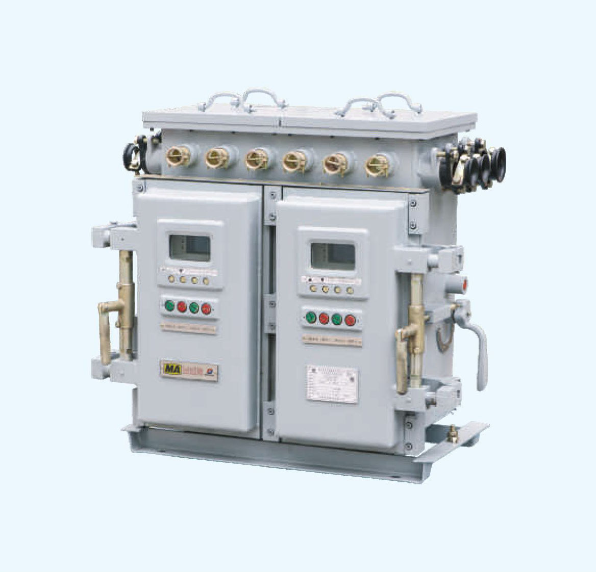 Пускатель взрывозащищенный искробезопасный два питание QJZ-2x80(120、200)/1140(660、380) SF (для вентиляция)